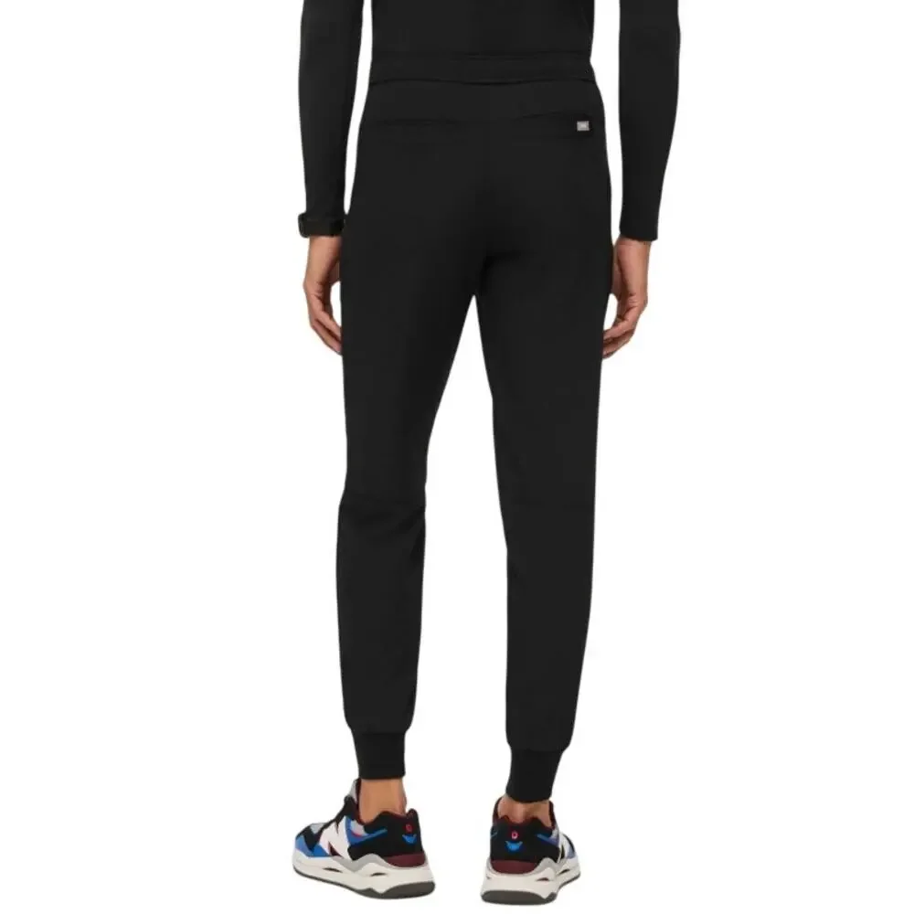 Figs Tansen Jogger Scrub Pant, Black & Gray, Medical, Men's Size XL Tall